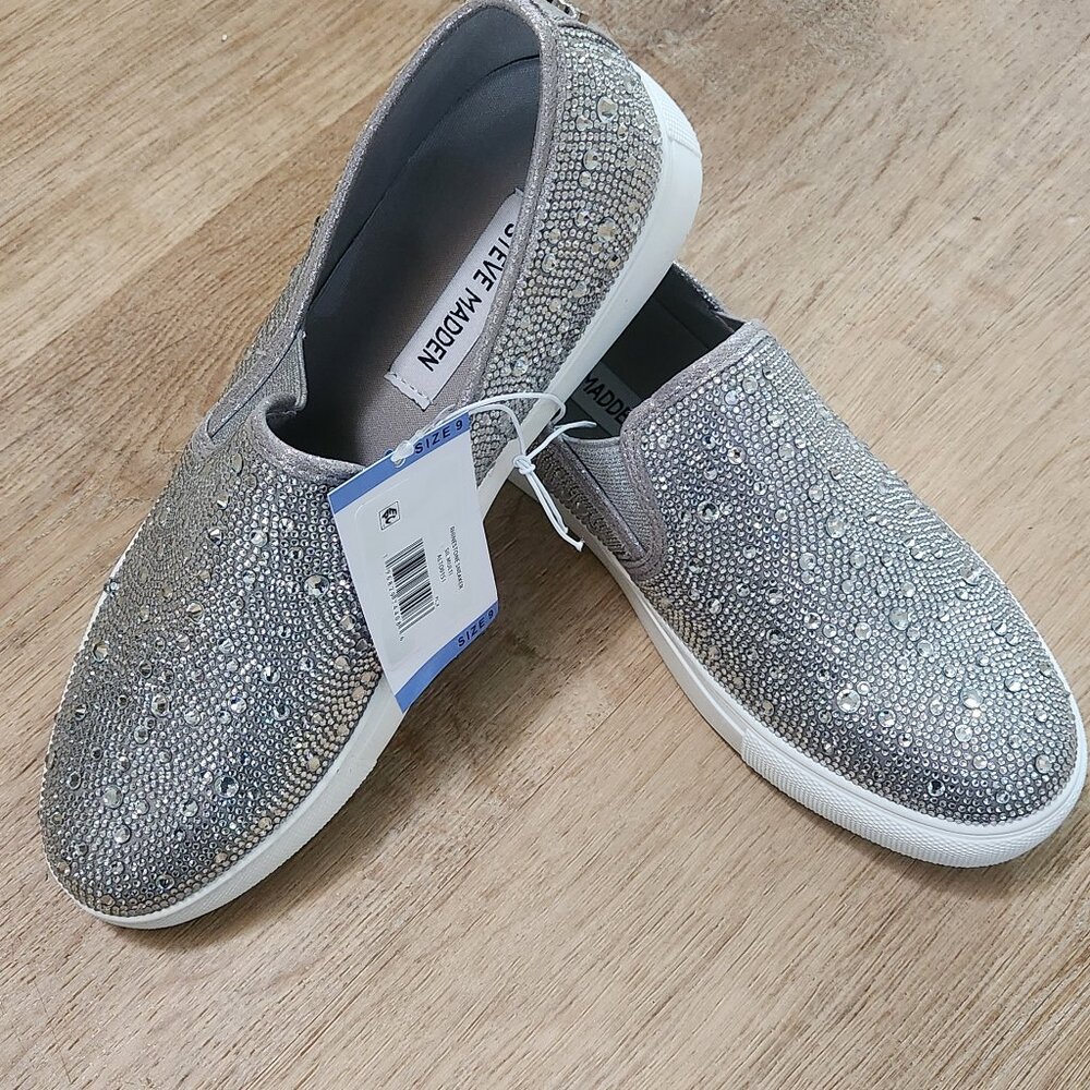 ✨ Steve Madden Women's Rhinestone Sneakers (Size 9) - New, No Box!